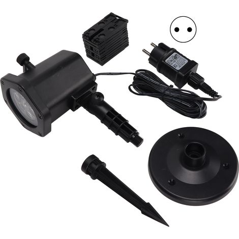 Projecteur lumineux de Noël étanche IP44, 12 motifs, lampe de jardin à brancher pour fêtes, mariages, terrasse, prise 100-240 V.