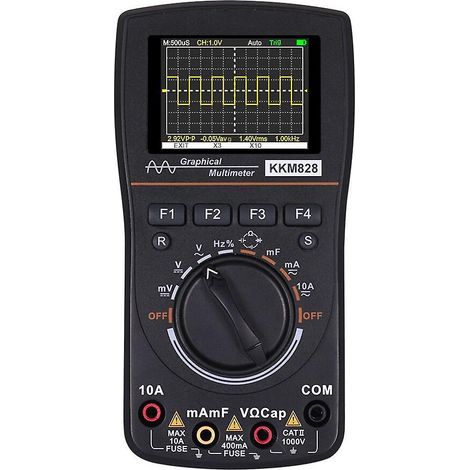 Multimètre oscilloscope numérique graphique intelligent 2 en 1 KKmoon kkm828 avec écran couleur de 2,4 pouces