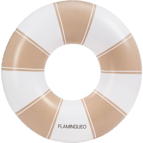 Bouée Gonflable - pour Plage et Piscine - Forme Donut - Design Bicolore - PVC Résistant - Double Valve (1/5)