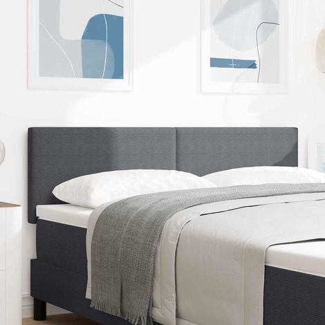 Vidaxl – Tête de lit réglable 160 cm en velours côtelé gris foncé – Design moderne – Rembourrage en mousse confortable – Entretien facile
