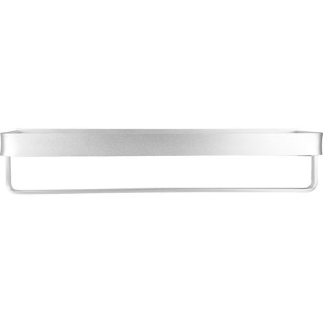 Étagère murale de salle de bain en aluminium, étagère de douche à un niveau, porte-shampoing, étagère de rangement de 50 cm avec barre de suspension (1/5)