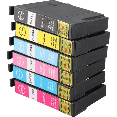 Cartouche d'encre 6 couleurs BK CMJ LC LM, accessoire d'impression pour R260 R280 R380 RX580 (1/5)