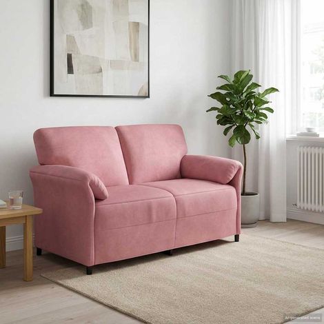 Sofá de 2 Plazas Rosa 158 x 83 x 95 cm Terciopelo (1/5)