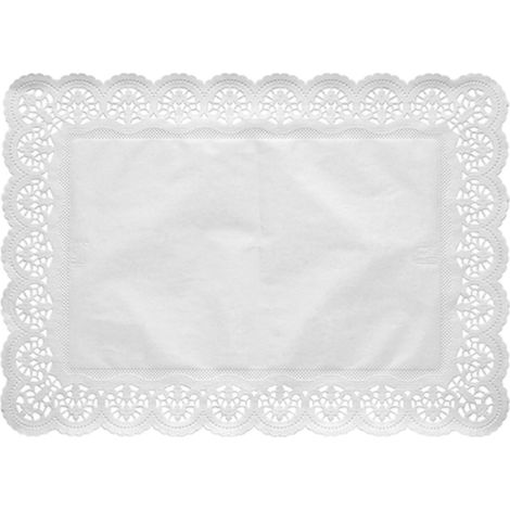 Servilleta rectangular para mantel individual, 53x32cm, blanca, 100 unidades, Papstar