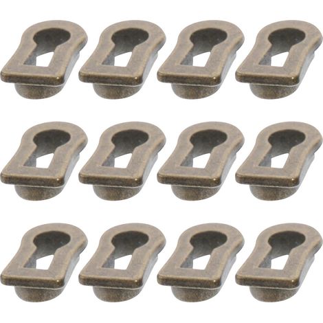 KALLORY Lot de 12 cache-serrures vintage en alliage zinc, plaques (1/5)