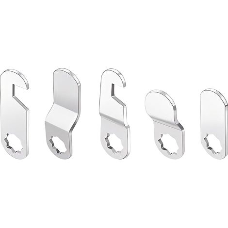 5 Plaques de Serrure Différentes, Loquets de Rechange pour Serrures de Boîtes aux Lettres et Serrures à Came (1/5)