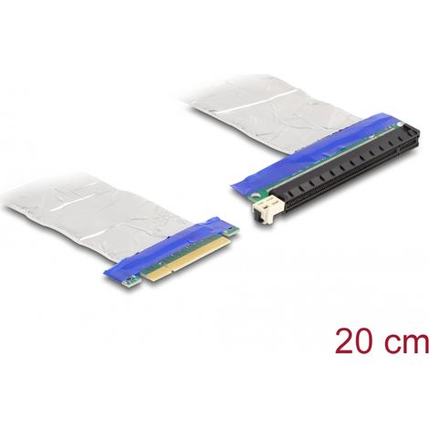 Delock Tarjeta elevadora PCI Express x8 macho a ranura x16 con cable 20 cm