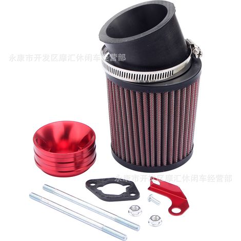 Mini-Go-Kart-kompatibler GX160 Predator 212cc 6.5 Luftfilter-Ansaugkit (rot) (1/4)