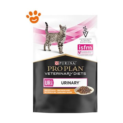 Purina Cat Pro Plan Veterinary Diets UR Urinary Pollo - Bustina 85 Gr - Cibo Umido Gatti
