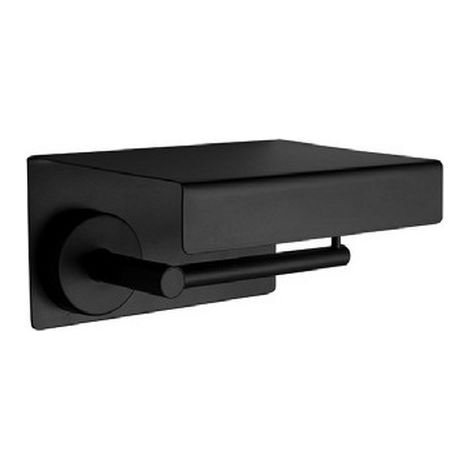 Portarotolo a muro design coperto in acciaio inox nero opaco  MIRA-N kamalu