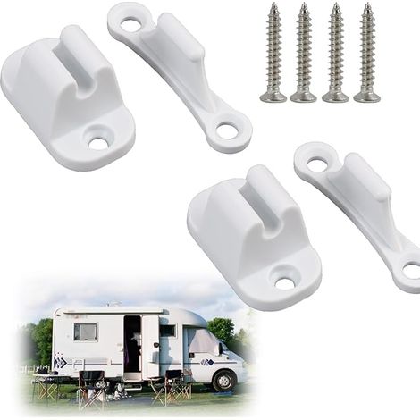 Butées De Porte En Plastique Pour Camping-Car Et Caravane – Accessoires De Caravane Inclus Vis – Pour Maintenir Vos Portes Ouvertes,arret De Porte Camping Car (1/5)