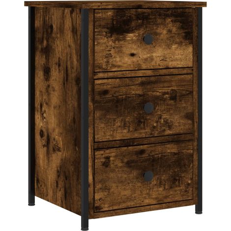 Maison Exclusive - Nachttisch Räuchereiche 40x36x60 cm Holzwerkst