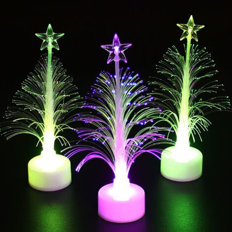 BUNTHAUS PA Arbre de Noël à fibre optique LED coloré changeant de couleur arbre à fibre optique brillant arbre de Noël à fibre optique (couleurs aléatoires) (1/4)