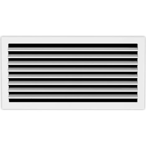 Rejillas Retorno Blanca Lamas Horizontales Fijas 45º 300X150mm