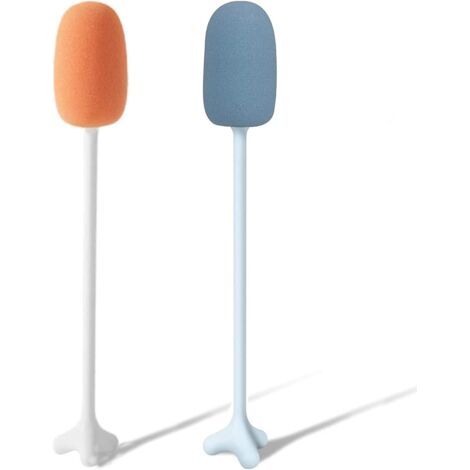 Éponge Brosse Nettoyage avec Long Manche Doux Nettoyant Laveur Biberon Ensemble De Brosses De Nettoyage Polyvalentes Et Polyvalentes (2 Pièces) (1/5)