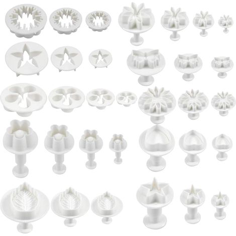 YMYNY 33-teiliges Sugarcraft-Ausstechformen-Set, Kuchendekorationswerkzeuge, Herz-Blumen-Blatt-Schmetterlings-Stern-Gänseblümchen-Form, DIY-Dekorationsform-Werkzeugset (1/5)