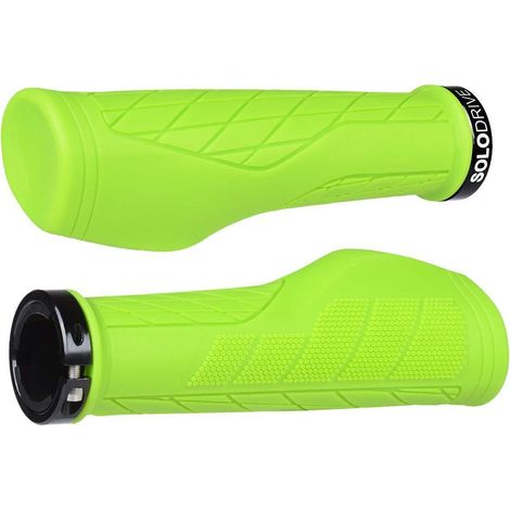 Ergonomische Fahrradgriffe für MTB, E-Bike, Trekkingrad – Rutschfest, Single Lock-on, Grün (1/5)