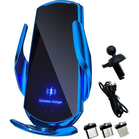 Chargeur de voiture sans fil 15W avec pince automatique, support de téléphone d'aération, accessoire automobile pratique (1/5)