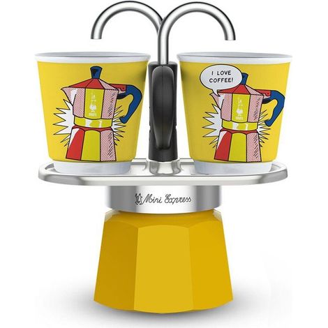Bialetti 0001405 Caffettiera Manuale Gialla 2 Tazze (1/3)
