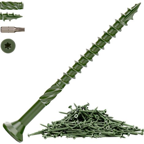 200 Pcs 4.5 x 63mm Vis de Terrasse Vertes Vis à Bois (1/5)