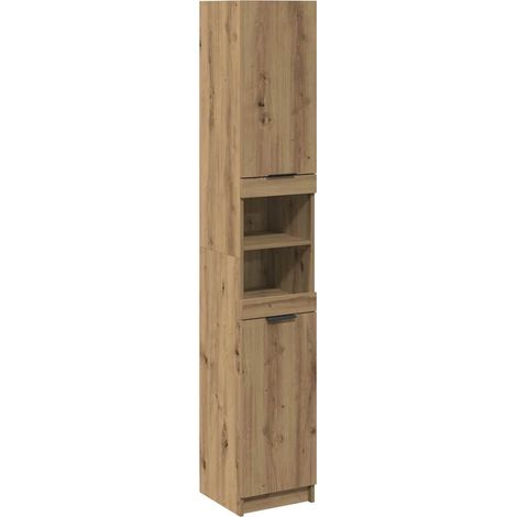Maison Exclusive - Armadietto da Bagno Rovere Artigianale 32x34x188,5cm Truciolato