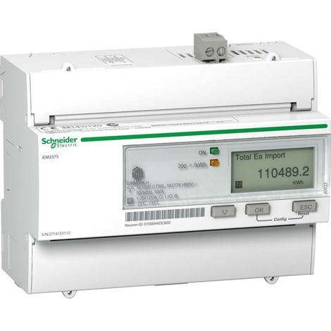 SCHNEIDER iEM3310 125A CL1 Messgerät mit MID-Impulsen und Genauigkeitsklasse 1.