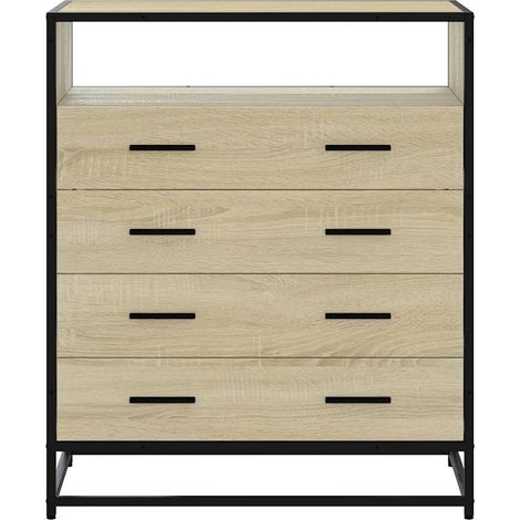 vidaXL Kommode Sonoma-Eiche 70x41x83,5 cm aus Spanplatte