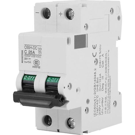 2-poliger 250-V-Niederspannungs-Gleichstrom-Miniatur-Leistungsschalter für Solaranlagen-Netzsysteme (25 A)