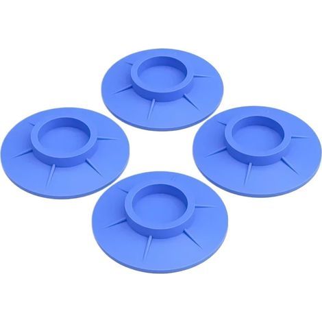 Amortisseurs de vibrations pour machine à laver, pieds en caoutchouc pour machine à laver, multicolores, lot de 4 (bleu) (1/5)