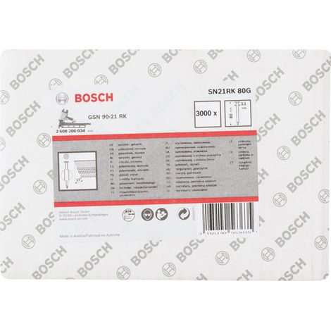 Chiodo a testa rotonda SN21RK 80G 3,1 mm, 80 mm, zincato, liscio, confezione da 3000 pezzi