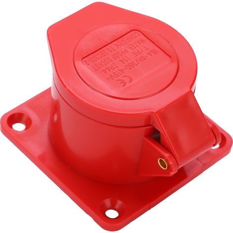 Prise industrielle triphasée 16 A, 4 broches, étanche IP44, antidéflagrante, pour installation encastrée, 380-415 V, 3P+T (1/5)