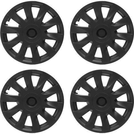 4 Jantes Enjoliveurs 18 Pouces Noir Mat Protection Jante Complète Renfort Haute Résistance Remplacement Tesla Model 3 2017-2022 (1/5)