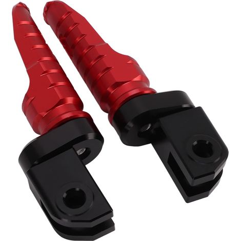 Repose-pieds de Vélo, Repose-pieds de Moto, en Alliage d'aluminium CNC de Remplacement, 2 Pièces, Avant de Moto pour RS660 RSV4 Tuono 660 V4 1100 (rouge) (1/5)