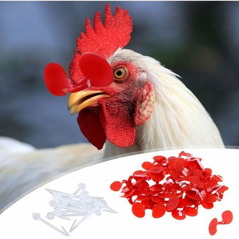 100Pcs Lunettes de Poulet, Petites Lunettes Yeux de Poulet Anti-picorage avec Boulon, Protecteur de Faisan de prévention de picage de Poule de Coq Generic (1/4)