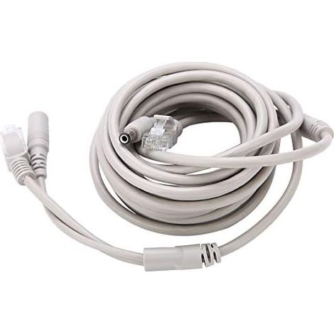 Câble de vidéosurveillance 5M/10M/15M/20M, câble d'alimentation vidéo AHD pour système de surveillance de caméra de sécurité, câble de chat pour caméras IP Système NVR 10 Mbps/100 Mbps (20M) (1/5)