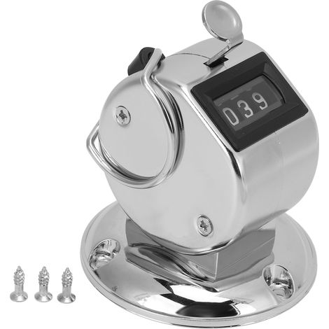 Clicker Counter 4 Digit Clear Lettering Accurate Hand Counters Clickers with Metal Shell for Row People Goods Inventory (1/5)