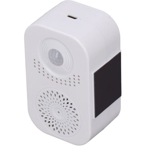 Sonnette sans fil à détecteur de mouvement avec alarme vocale, buzzer de bienvenue, volume réglable, chargement USB, utilisation à domicile et en magasin (1/5)
