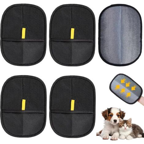 5 Pièces Gant Poils Animaux – Réutilisables Gant Poil Chat pour Chiens et Chats, Antistatique Gants Anti Poils Animaux pour Canapés, Meubles, Tapis, Sièges Auto (1/5)