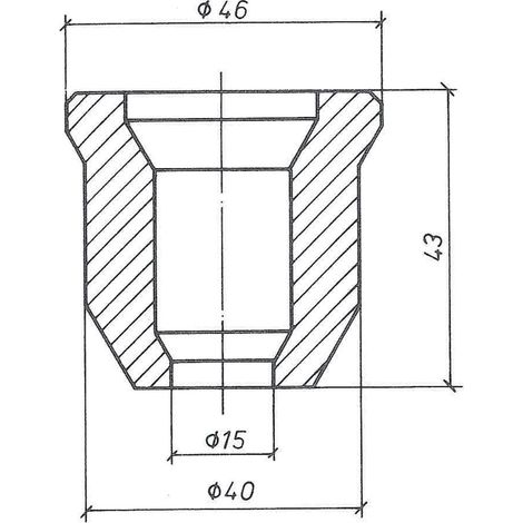 Réduction pour poinçon dia. ext. 46 mm pour poinçons dia. ext. 20 mm de dia. 3 mm à 15 mm+ insertion Mubea MBPR2