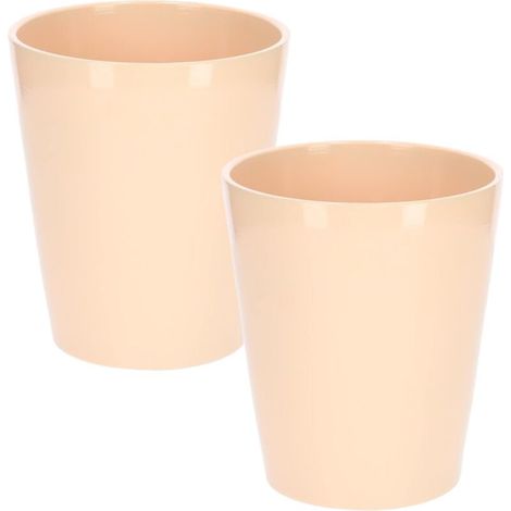 Lot de 2 pots de fleurs en céramique pour orchidées H 150 mm Ø 120 mm (1/5)