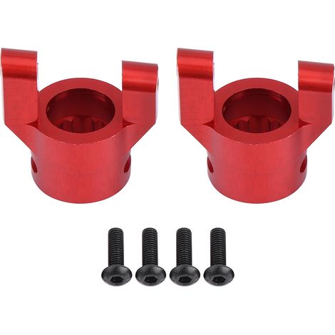 Jeu de Fusées Porte-Moyeu en Alliage d'Aluminium pour AXIAL AX90056 Jeep Wrangler (Rouge) (1/5)