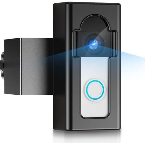 Support de sonnette antivol compatible avec les sonnettes vidéo sans fil Ring/Blink 4/3/3 Plus/2/1 (modèle 2020), support de montage réglable, adaptateur de fixation sans perçage et accessoires inclus (1/5)