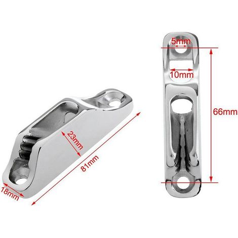 316 Stainless Steel Rope Clamping Device for Sailing Boats and Yachts, Rope Clamping Plate, Chain Stopper, Rope Buffer, Reducer, Marine Hardware - 1881 - 0.02kN (1/4)