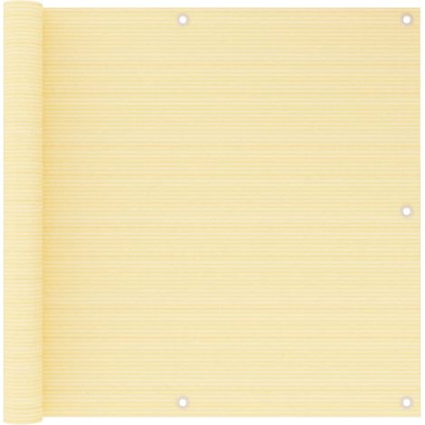 Paravento per balcone protezione privacy paravento 90 x 500 cm HDPE beige 020010035
