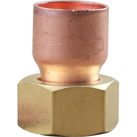 Douille droite écrou prisonnier 359 GCL Femelle 3/8"(12/17) - Tube Cuivre Ø14 (1/3)