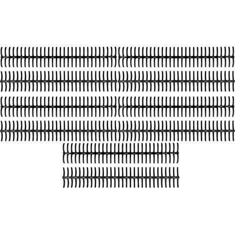Reliure à reliure en plastique, 10 pièces, 19mm, 30 anneaux, reliure à peigne, Compatible avec papier A4 B5 A5, capacité de 150 feuilles, noir (1/5)