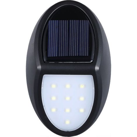 Lampe solaire extérieure, applique murale solaire à 10 LED, éclairage extérieur solaire étanche IP65, avec capteur crépusculaire (1 pièce) (1/5)