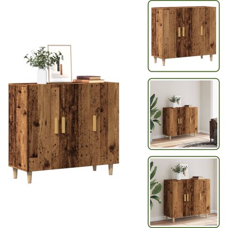 Sideboard Altholz-Optik 90x34x80 cm Holzwerkstoff - Sideboard - Sideboards - Schrank - Lagerschrank (1/5)