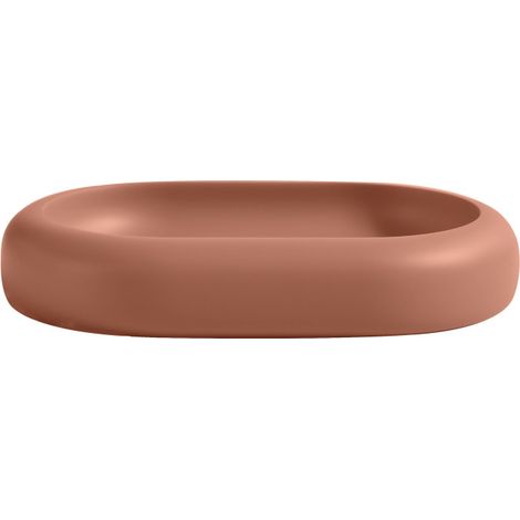 Porte-savon ZAC en polyresine – finition terracotta mate, design moderne (1/5)