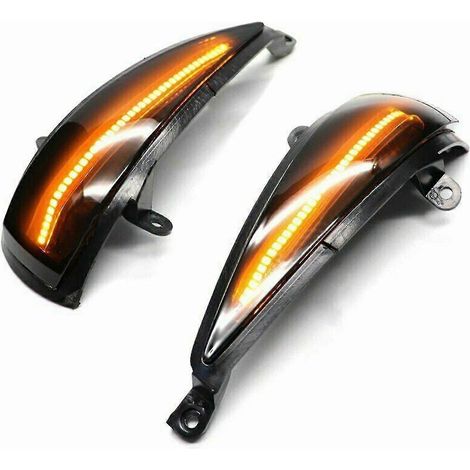 2x Dynamische schwarze LED-Blinker für die Außenspiegel für Honda Civic Mk8 05-2012